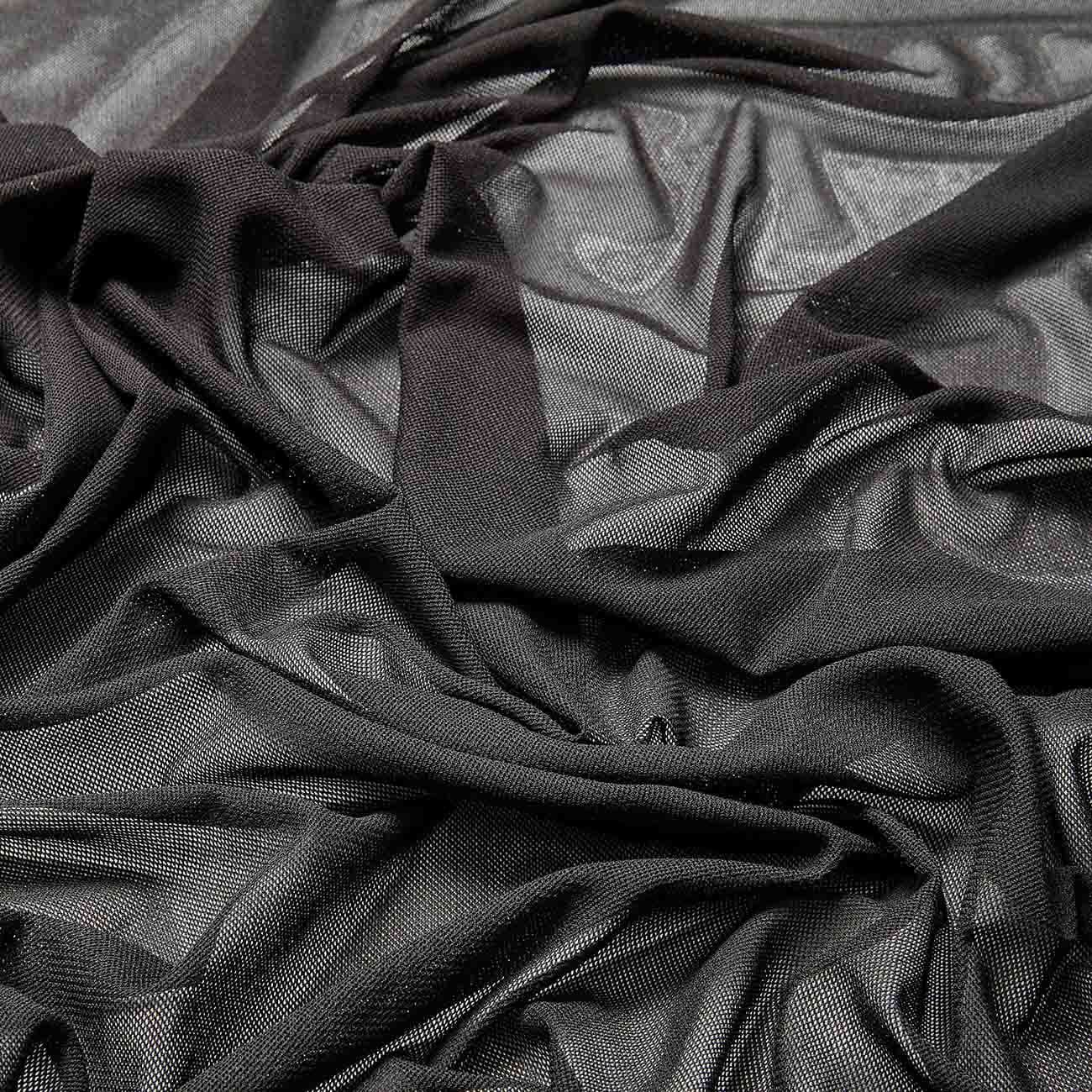 Black Nylon Mesh Fabric By Yard | Zelouf Fabrics | Wholesale Fabrics $4.39 USD