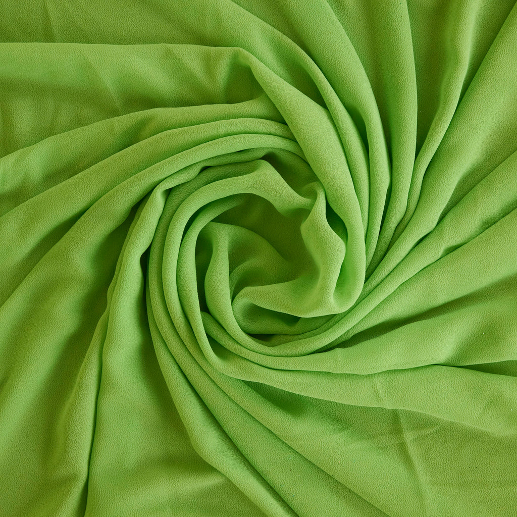 SOUFFLE CREPE CHIFFON | 5200 MODERN GREEN - Zelouf Fabrics