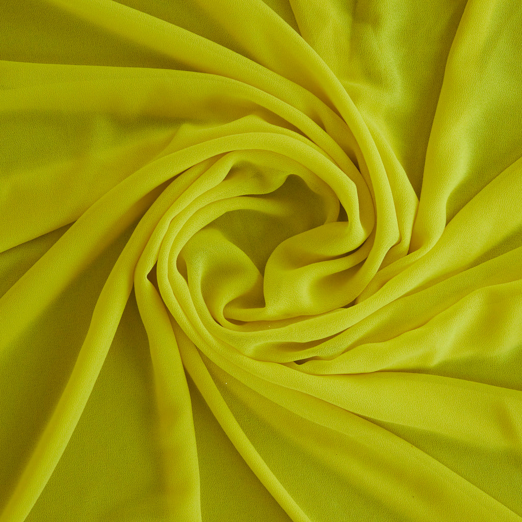 SOUFFLE CREPE CHIFFON | 5200 MODERN CITRON - Zelouf Fabrics