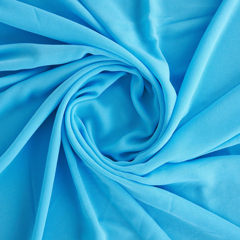 SOUFFLE CREPE CHIFFON | 5200 MODERN BLUE - Zelouf Fabrics