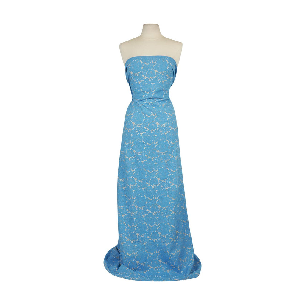 MODERN BLUE | 24122-BONDED - EVERLY CORDING FLORAL LACE BONDED - Zelouf Fabrics