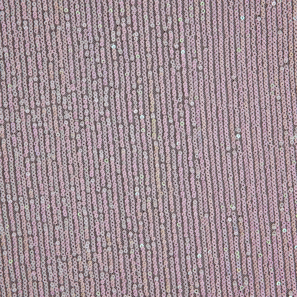 ICE ROSE | 25525-IRID - ARIEL LINE IRIDESCENT SEQUIN STRETCH MESH - Zelouf Fabrics