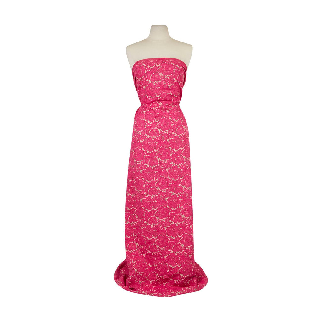 MODERN PINK | 24122-BONDED - EVERLY CORDING FLORAL LACE BONDED - Zelouf Fabrics