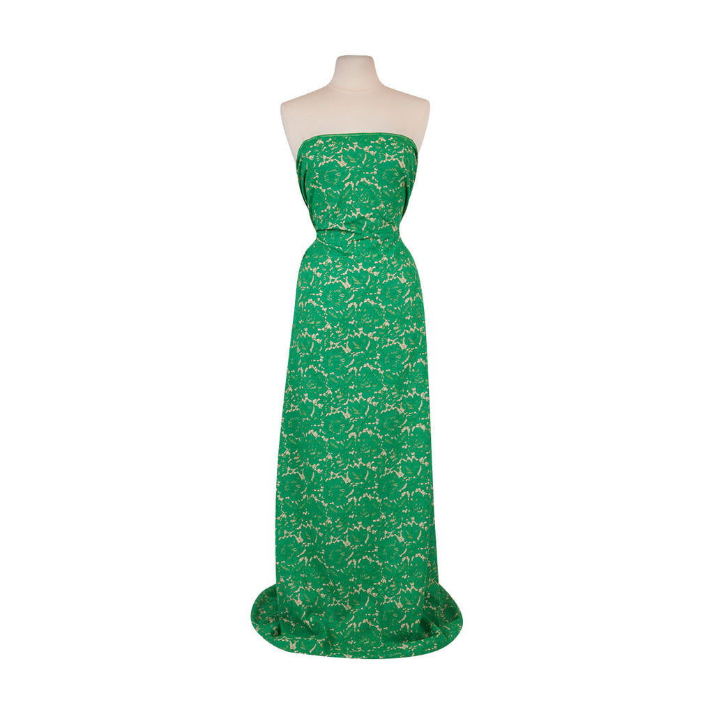 MODERN EMERALD | 24122-BONDED - EVERLY CORDING FLORAL LACE BONDED - Zelouf Fabrics