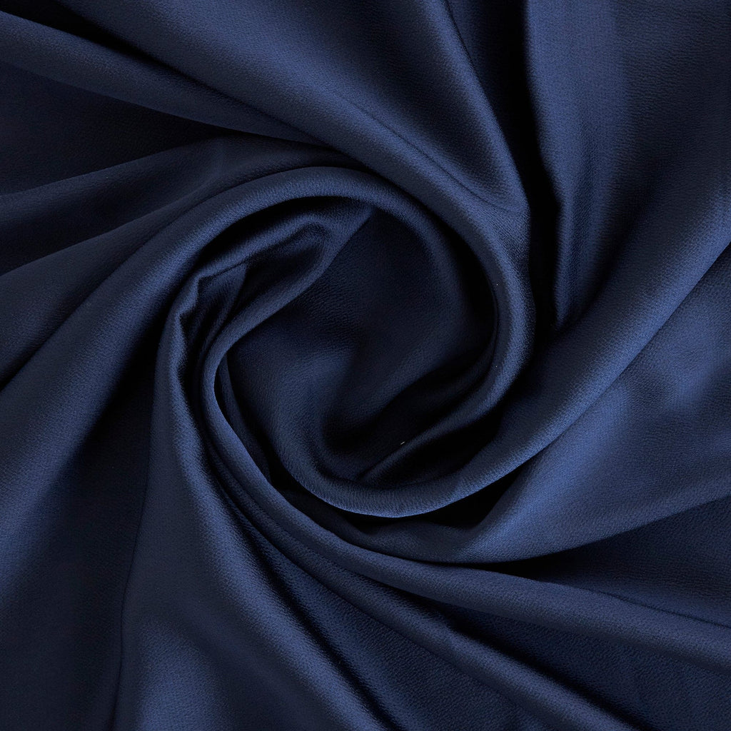 HAMMERED SATIN | 24146 PERFECT NAVY - Zelouf Fabrics