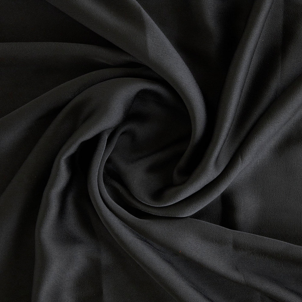 BLACK | 24146 - HAMMERED SATIN - Zelouf Fabrics