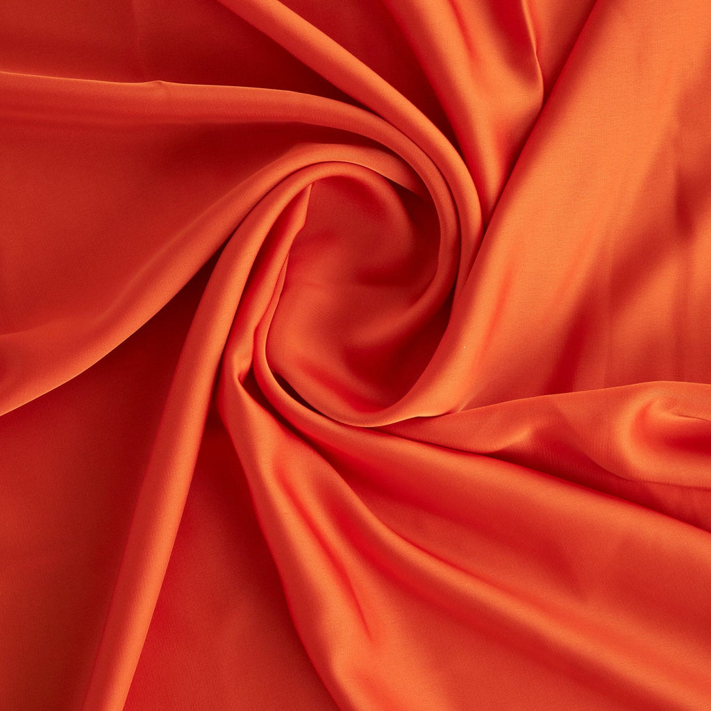 MELISSA SATIN SHIRTING  | D2474 MODERN ORANGE - Zelouf Fabrics