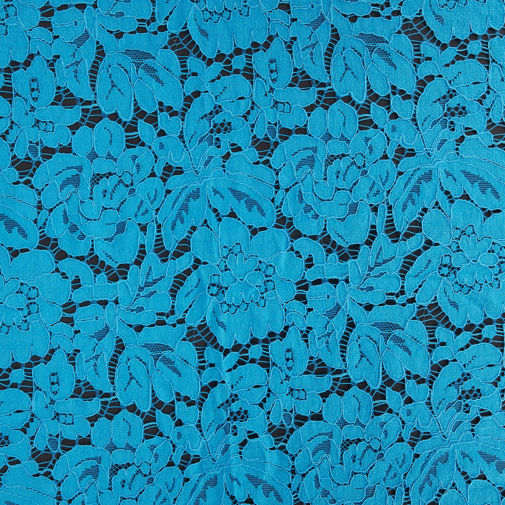 MODERN BLUE | 24122 - EVERLY CORDING FLORAL LACE - Zelouf Fabrics