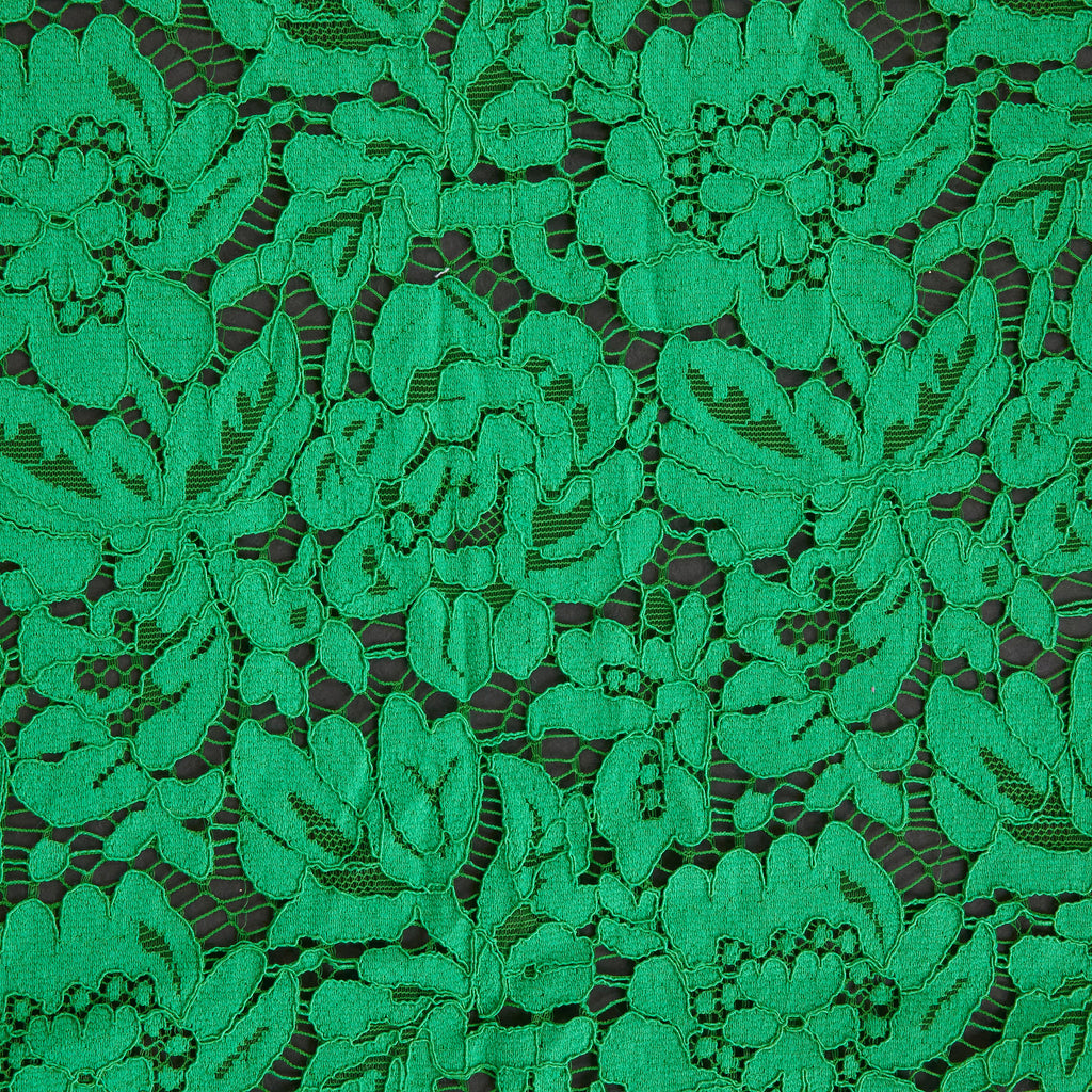 MODERN EMERALD | 24122 - EVERLY CORDING FLORAL LACE - Zelouf Fabrics