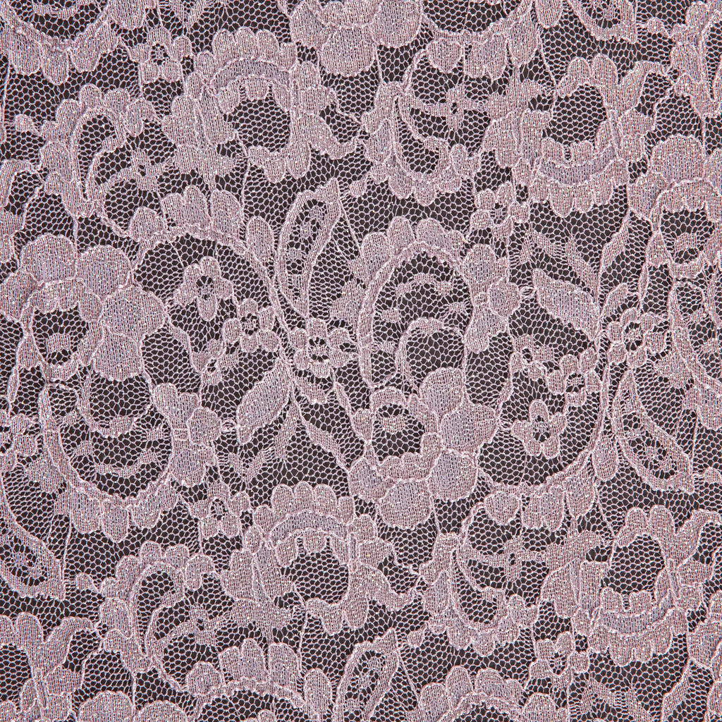PERFECT MAUVE | 23073-HOLGLT - RAVIE HOLO GLITTER SCALLOP LACE - Zelouf Fabrics