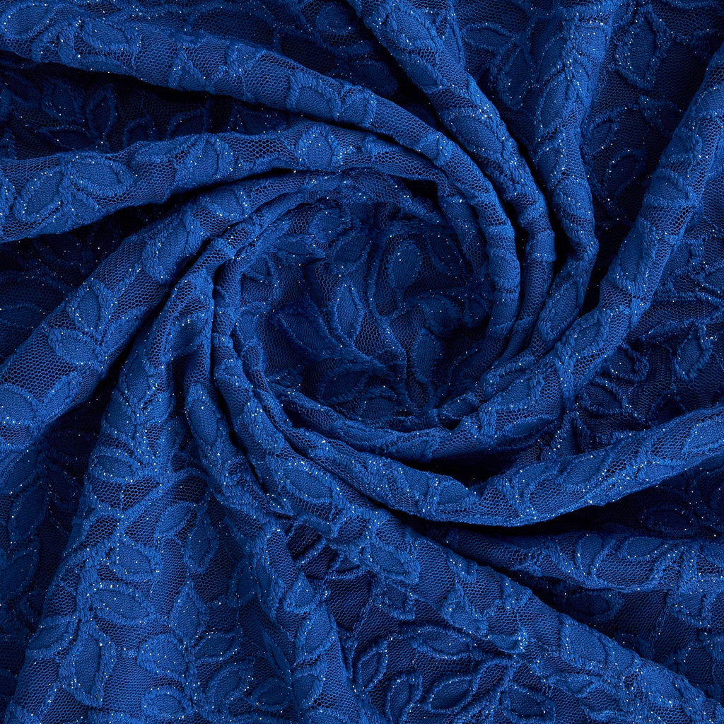 STRETCH CHERRY GLITTER LACE | 25107-GLITTER MODERN ROYAL - Zelouf Fabrics