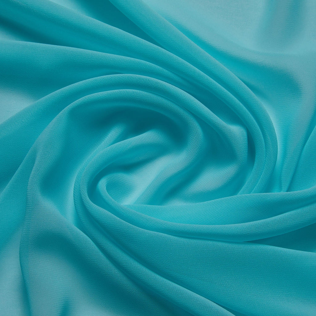 SILKY TOUCH CHIFFON SOLID  | 4522 414 SKY BLUE - Zelouf Fabrics