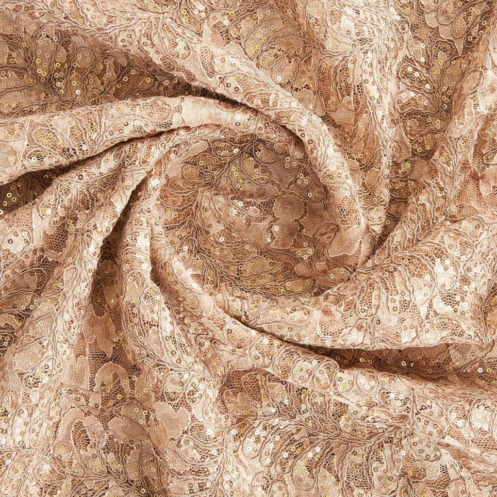 PERFECT TAUPE | 26388 - BIANCA CORDED EMBROIDERY LACE MESH - Zelouf Fabrics