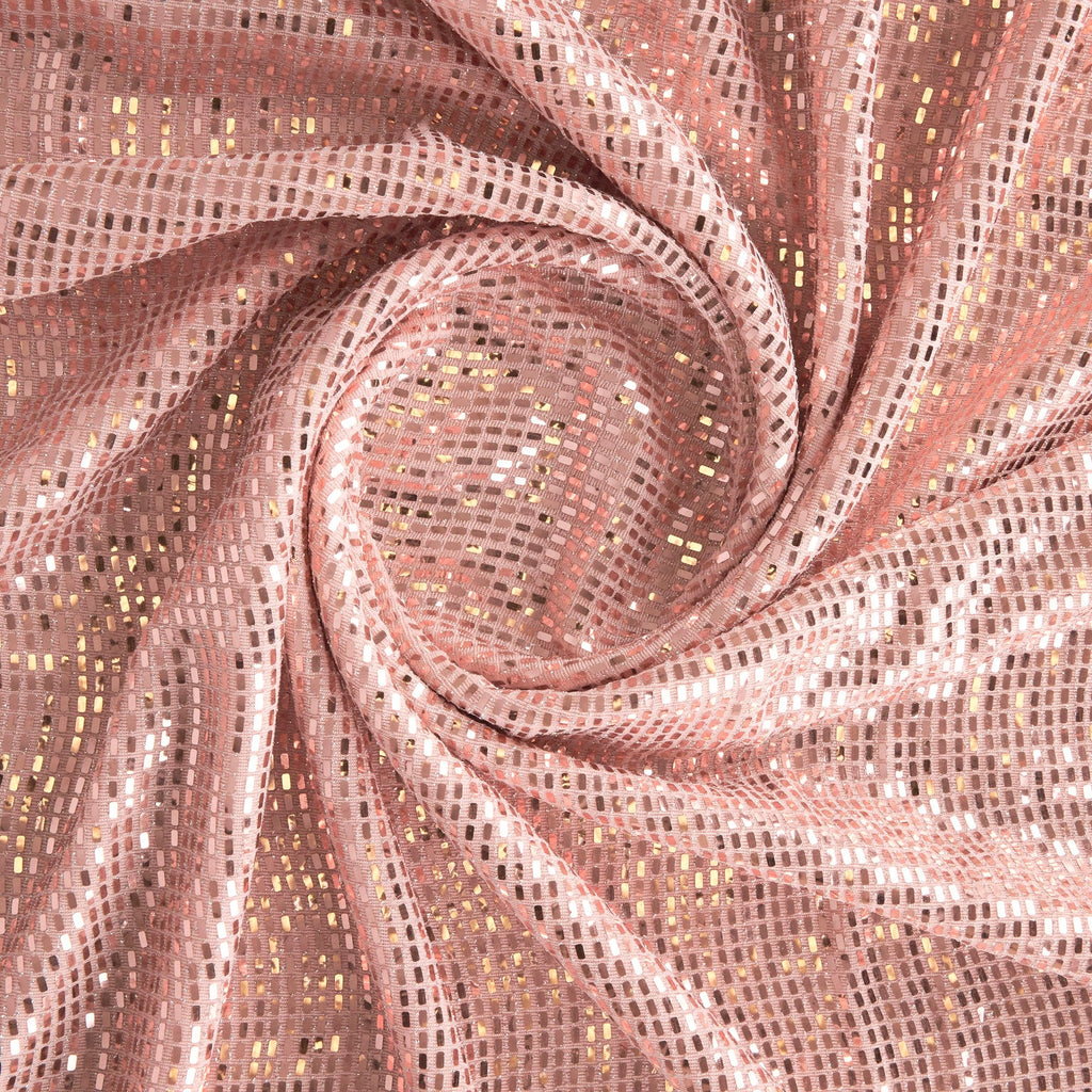 BLUSH/BLUSH | 26386 - NATHALIE TRANS LUREX KNIT - Zelouf Fabrics