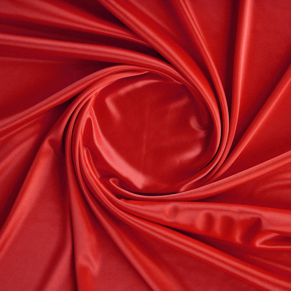 KNIT SATIN LINING | 4564 RED JUICY - Zelouf Fabrics