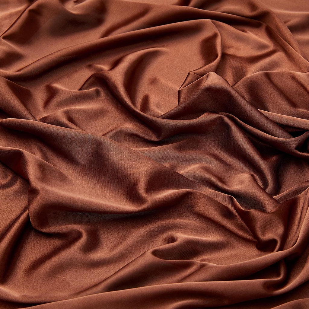 KNIT SATIN LINING | 4564 RICH CHOCOLATE - Zelouf Fabrics