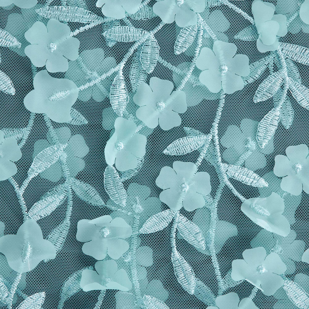 ROBINEGG | 24286 - CARYN 3D FLOWER EMBROIDERY MESH - Zelouf Fabrics