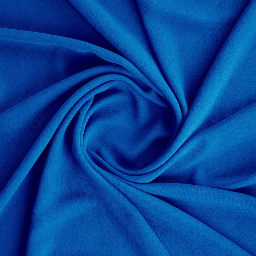 SOUFFLE CREPE CHIFFON | 5200 DAZZLING COBALT - Zelouf Fabrics