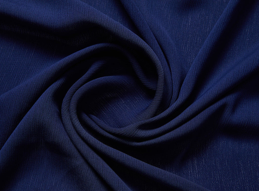 SAYLOR PUCKER CREPE SOLID  | 4738 449 NAVY BLUE - Zelouf Fabrics