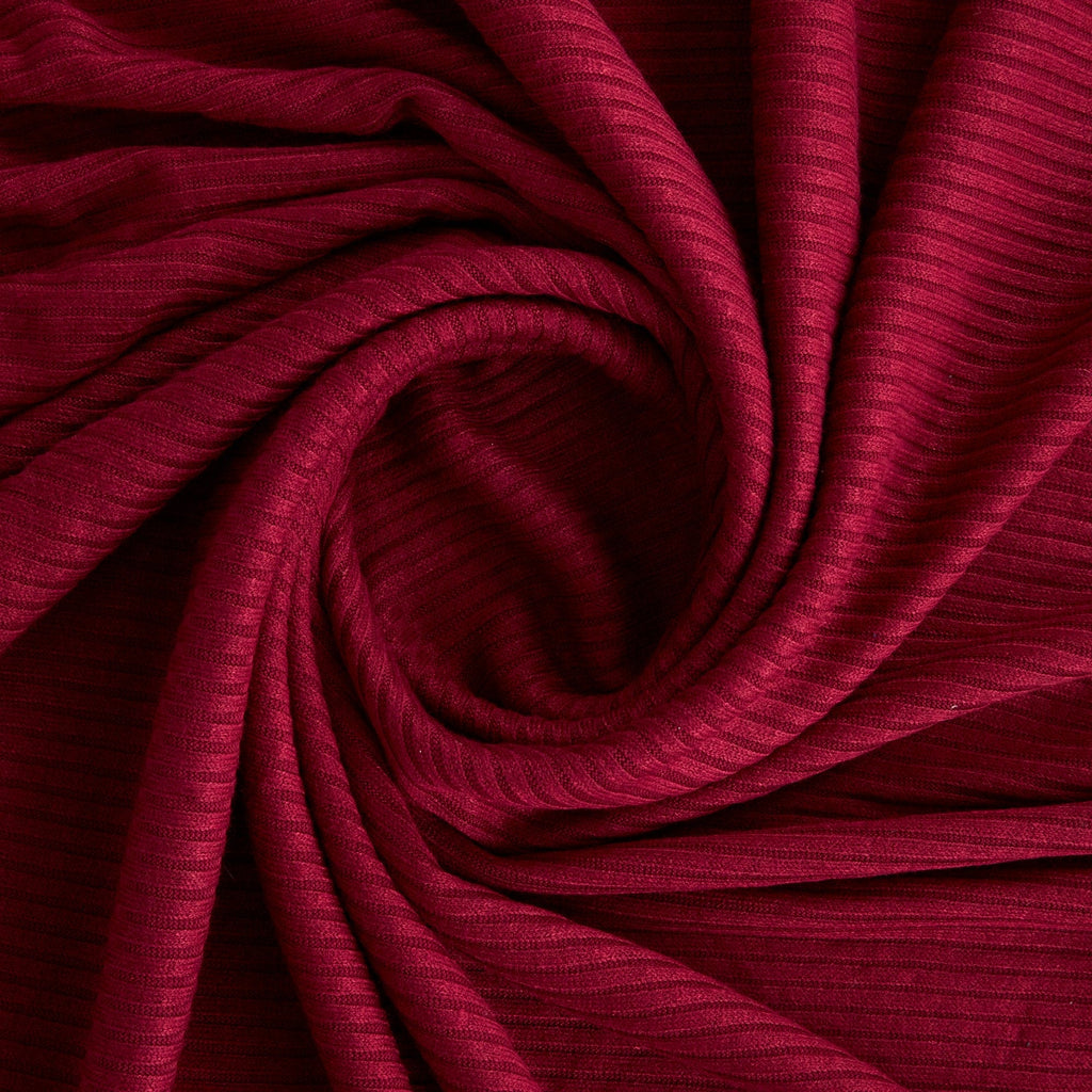 WINE | 26400 - GRETEL VARIEGATED RIBBED SWEATER - Zelouf Fabrics