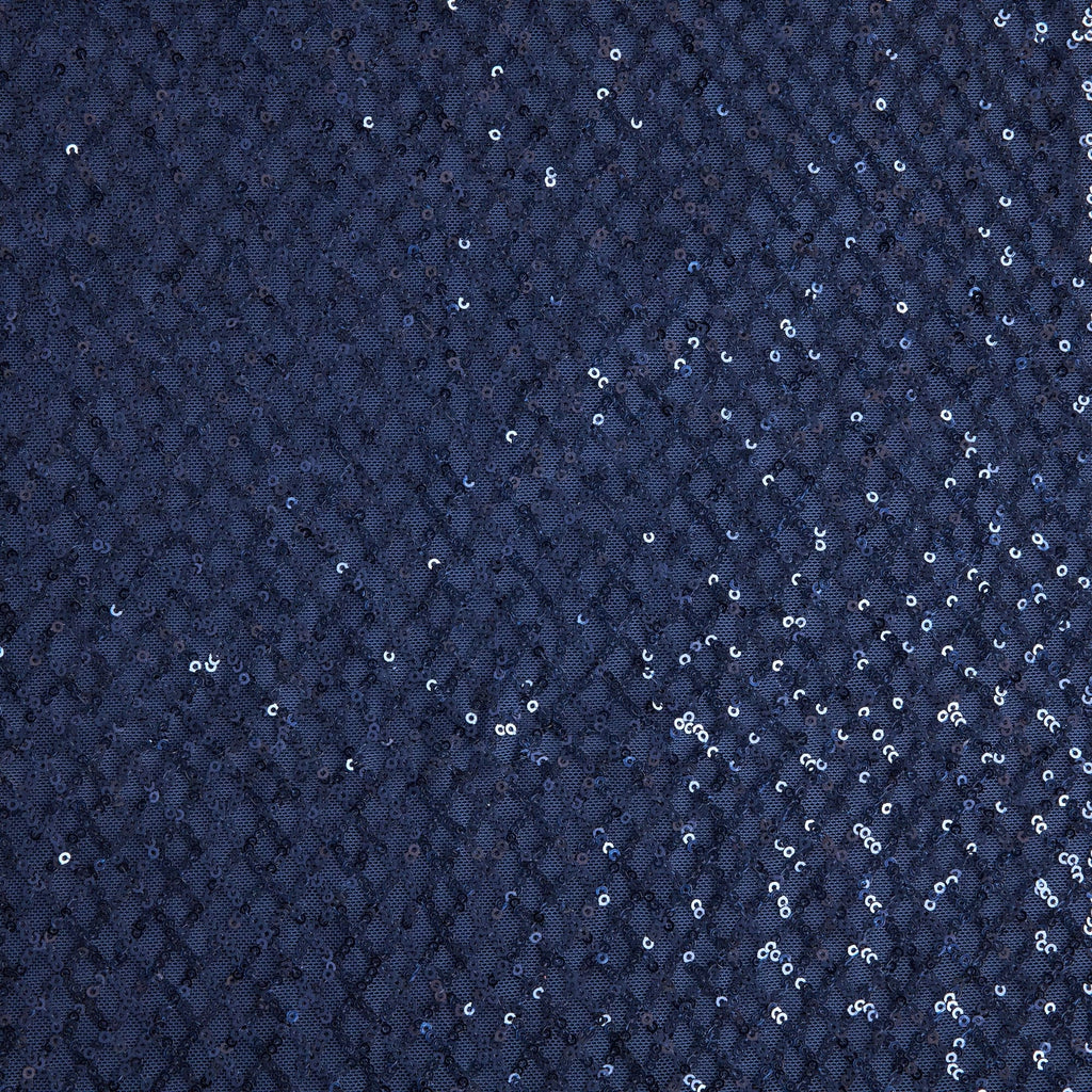 NAVY | 25680 - SPLENDID SMALL DIAMOND STRETCH MESH - Zelouf Fabrics