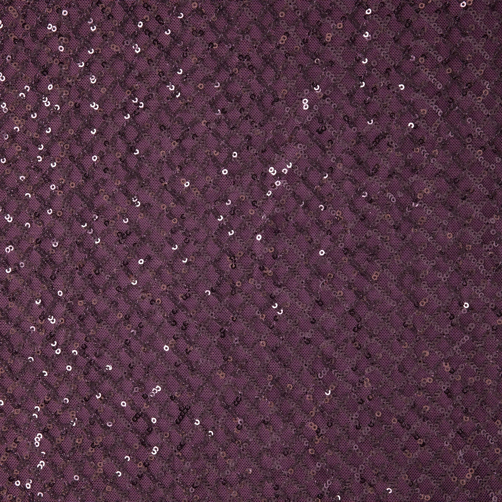 PLUM | 25680 - SPLENDID SMALL DIAMOND STRETCH MESH - Zelouf Fabrics