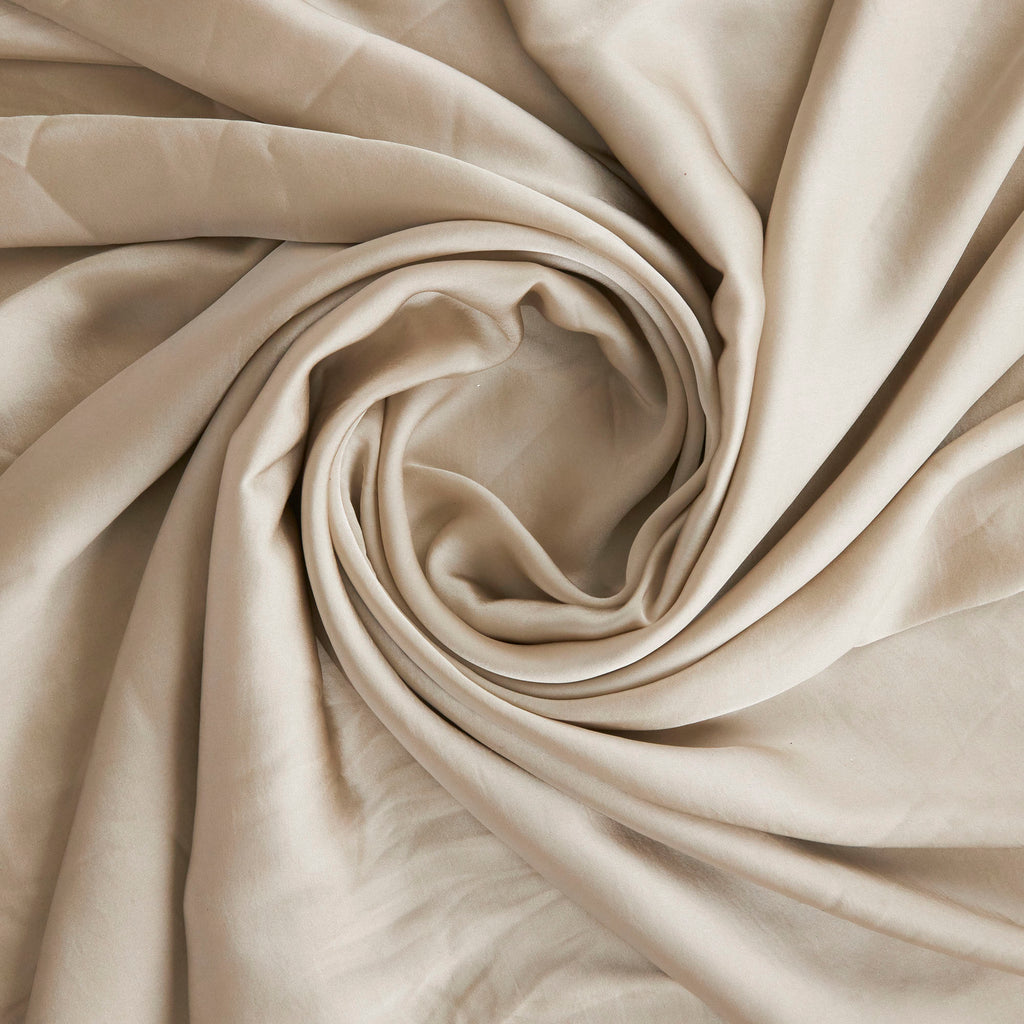 PERFECT KHAKI | D2040 - WASHER RB RUMPLE SATIN - Zelouf Fabrics