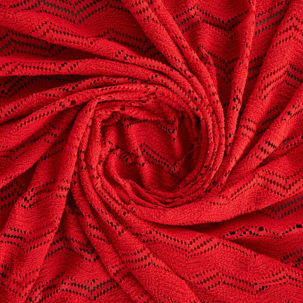 LANCE CHEVRON KNIT  | 26401 REDWOOD - Zelouf Fabrics