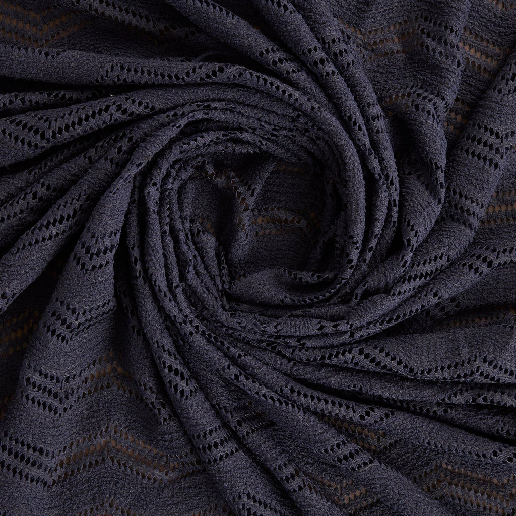 LANCE CHEVRON KNIT  | 26401 PERFECT NAVY - Zelouf Fabrics