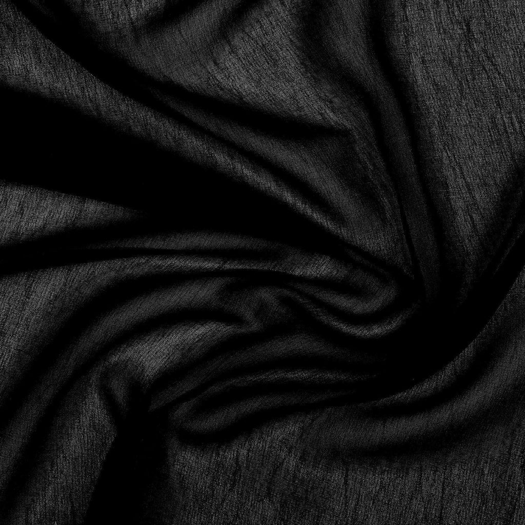 BLACK | 4835-BLACK - PEARL SILK CHIFFON - Zelouf Fabrics
