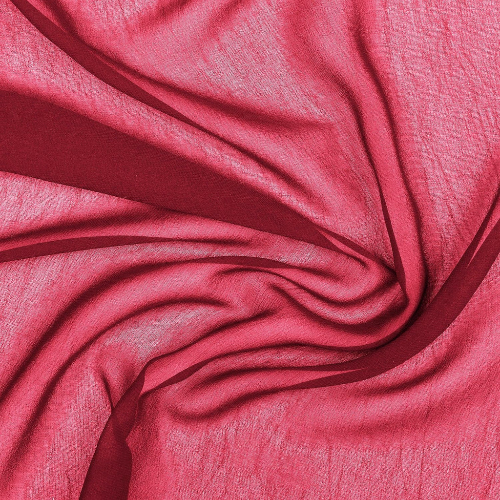 HOT PINK | 4835-PINK - PEARL SILK CHIFFON - Zelouf Fabrics