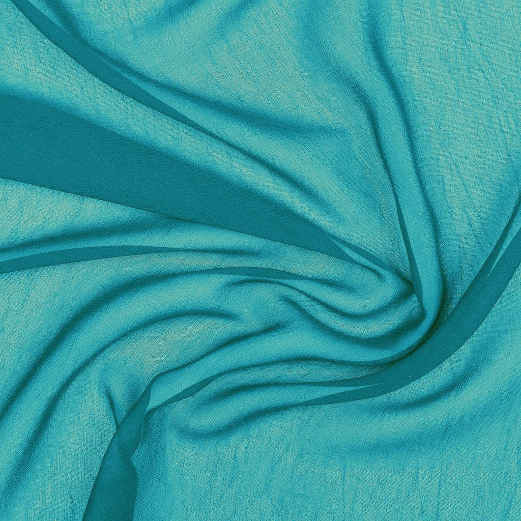 LUX AQUA | 4835-BLUE - PEARL SILK CHIFFON - Zelouf Fabrics