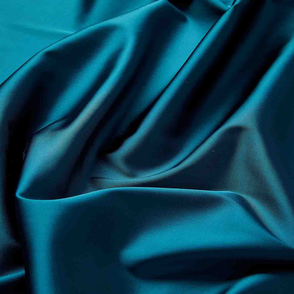 SOLID CATWALK SATIN  | 4875 LH BOMBAY TEAL - Zelouf Fabrics