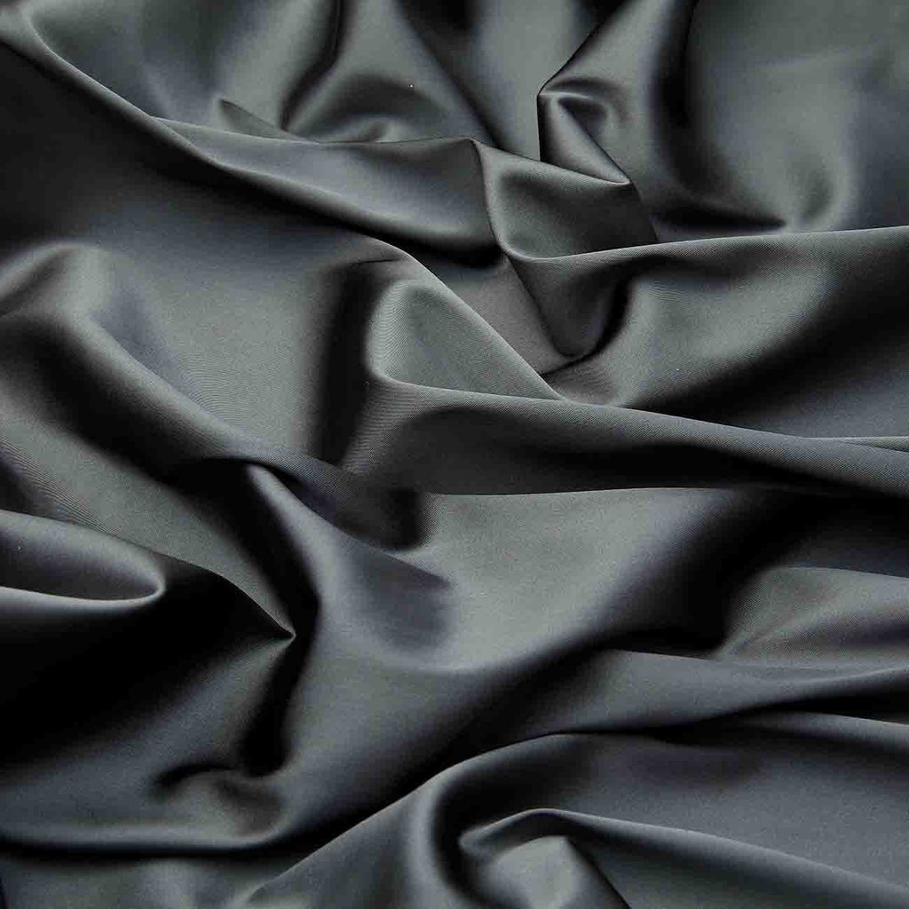 LH GRAPHITE | 4875 - SOLID CATWALK SATIN - Zelouf Fabrics