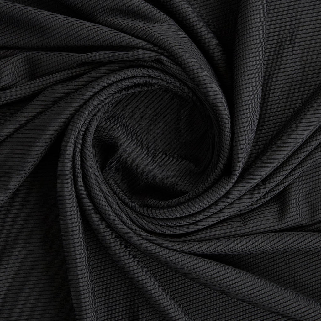 BLACK | 26487 - LARISSA RIB KNIT - Zelouf Fabrics