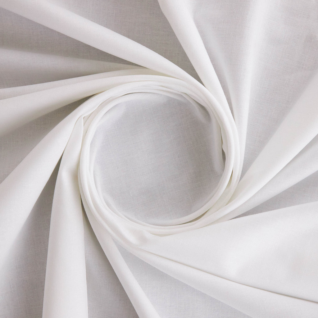 WHITE | 033 - CARLY 60X60 COTTON PLAIN WEAVE- Zelouf Fabrics