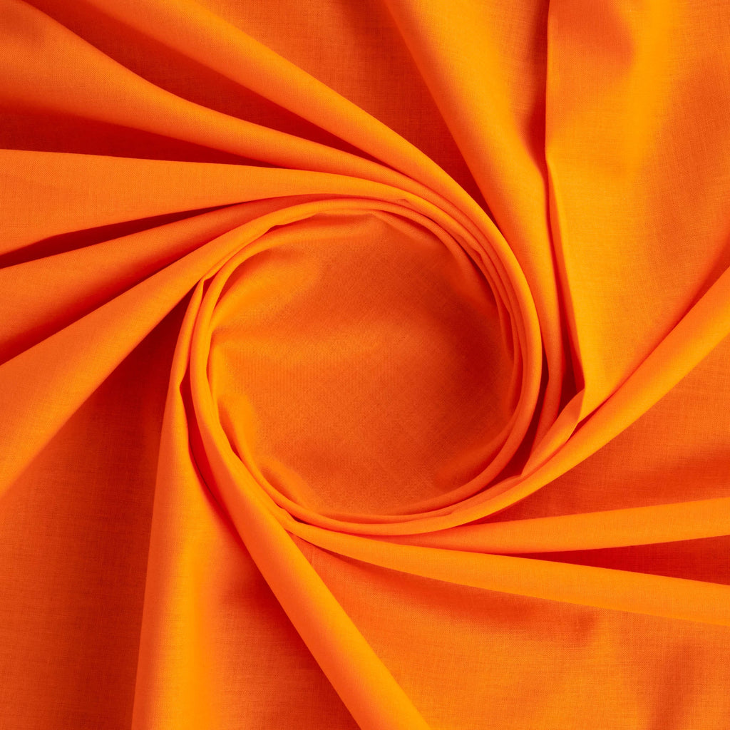 HAILEY COTTON BROADCLOTH  | 26508 ORANGE - Zelouf Fabrics