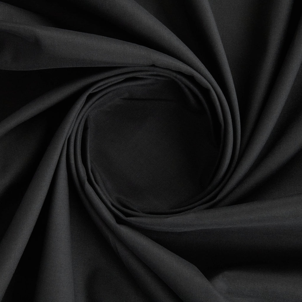 HAILEY COTTON BROADCLOTH  | 26508 BLACK - Zelouf Fabrics
