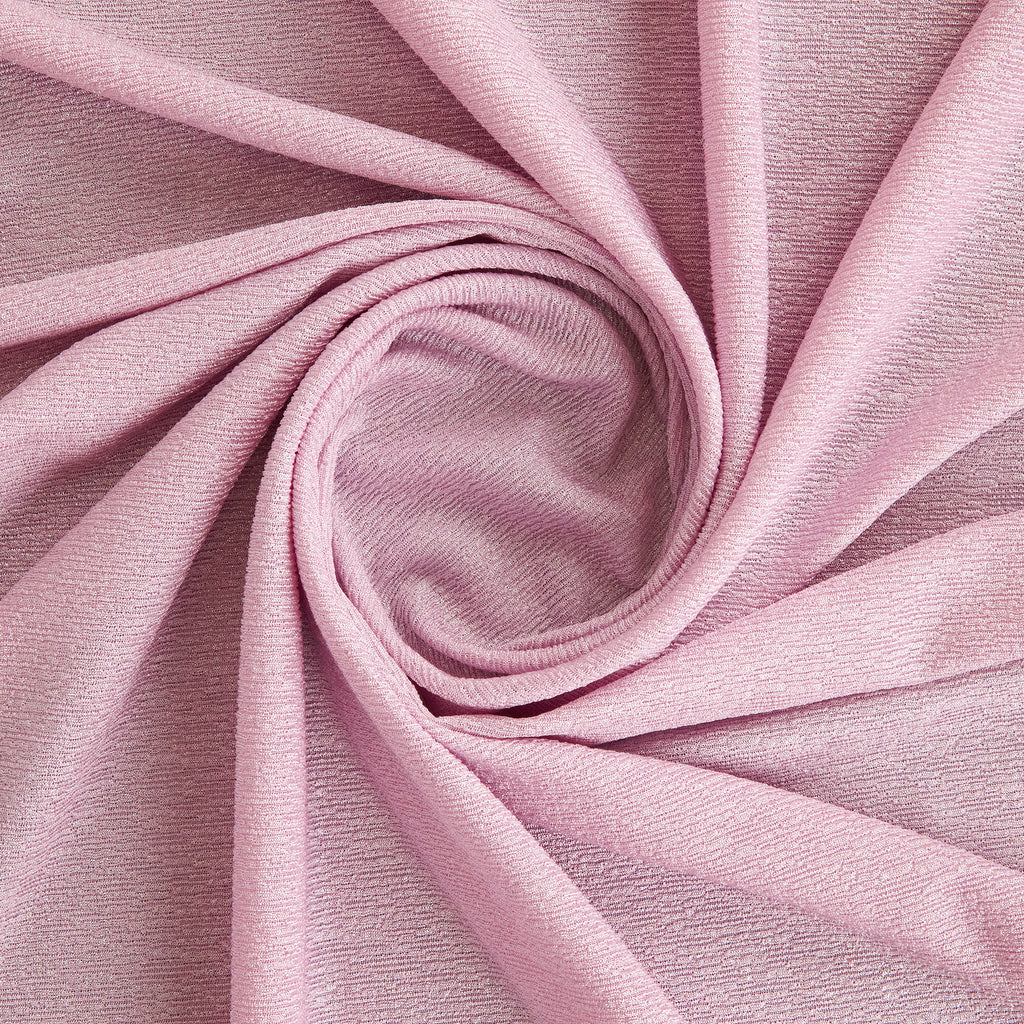 PINK/SLV | 26107 - LIVIA FOIL STRETCH TEXTURE KNIT - Zelouf Fabrics