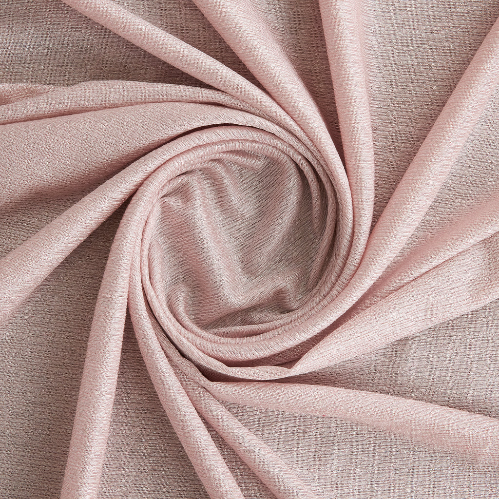 ROSEGOLD/SLV | 26107 - LIVIA FOIL STRETCH TEXTURE KNIT - Zelouf Fabrics