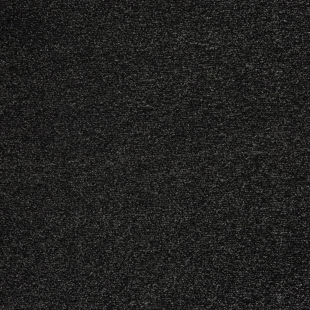 BLACK/SILVER | 26107 - LIVIA FOIL STRETCH TEXTURE KNIT - Zelouf Fabrics