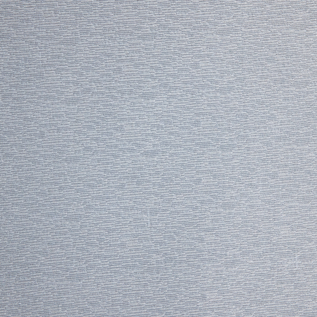 SKY/SLV | 26107 - LIVIA FOIL STRETCH TEXTURE KNIT - Zelouf Fabrics