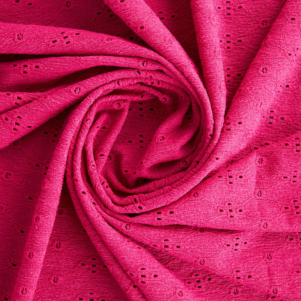 RACHEL STRETCH EYELET KNIT  | 26225 DAZZLING ORCHID - Zelouf Fabrics