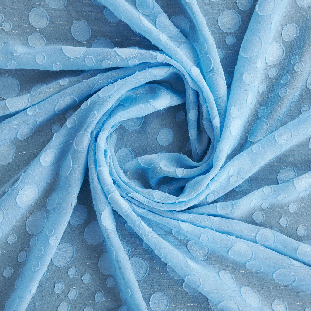 CIRCLE JRQ LUREX CHIFFON  | 3533 DAZZLING PERI - Zelouf Fabrics