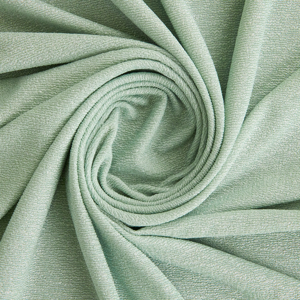 SAGE/SLV | 26107 - LIVIA FOIL STRETCH TEXTURE KNIT - Zelouf Fabrics