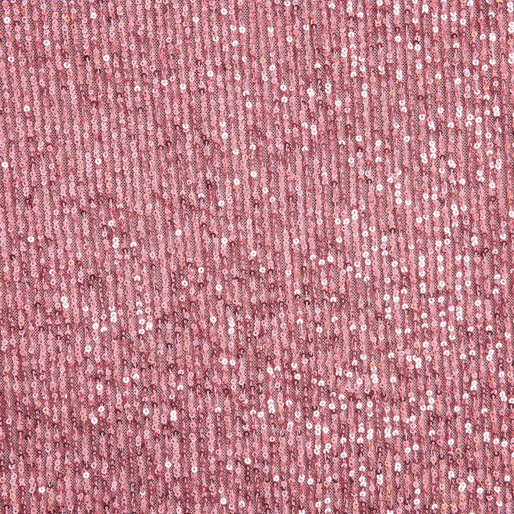 ROSE | 25525 - ARIEL LINE SEQUIN STRETCH MESH - Zelouf Fabrics