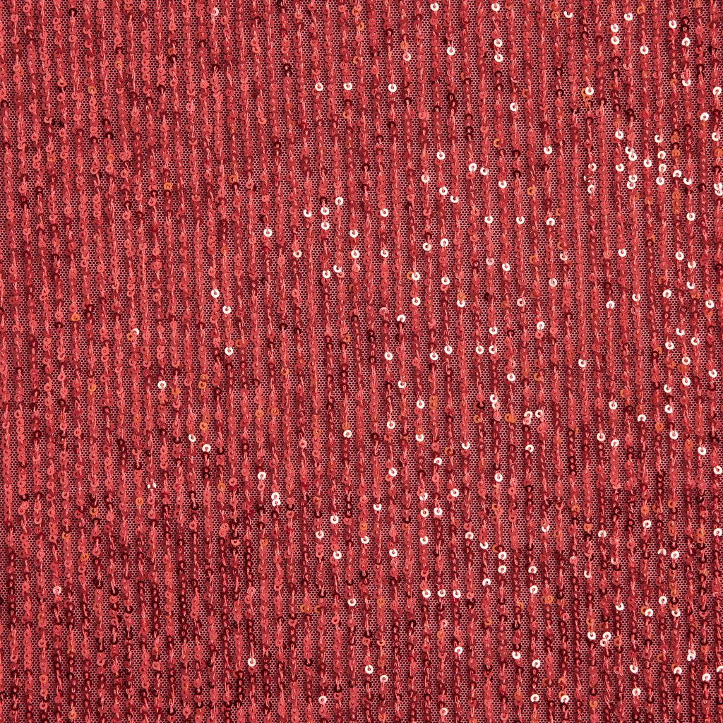 PAPAYA | 25525 - ARIEL LINE SEQUIN STRETCH MESH - Zelouf Fabrics