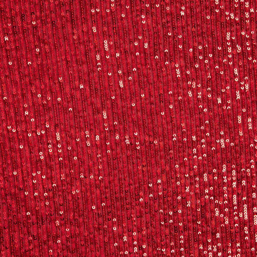 ARRESTING RED | 25525 - ARIEL LINE SEQUIN STRETCH MESH - Zelouf Fabrics