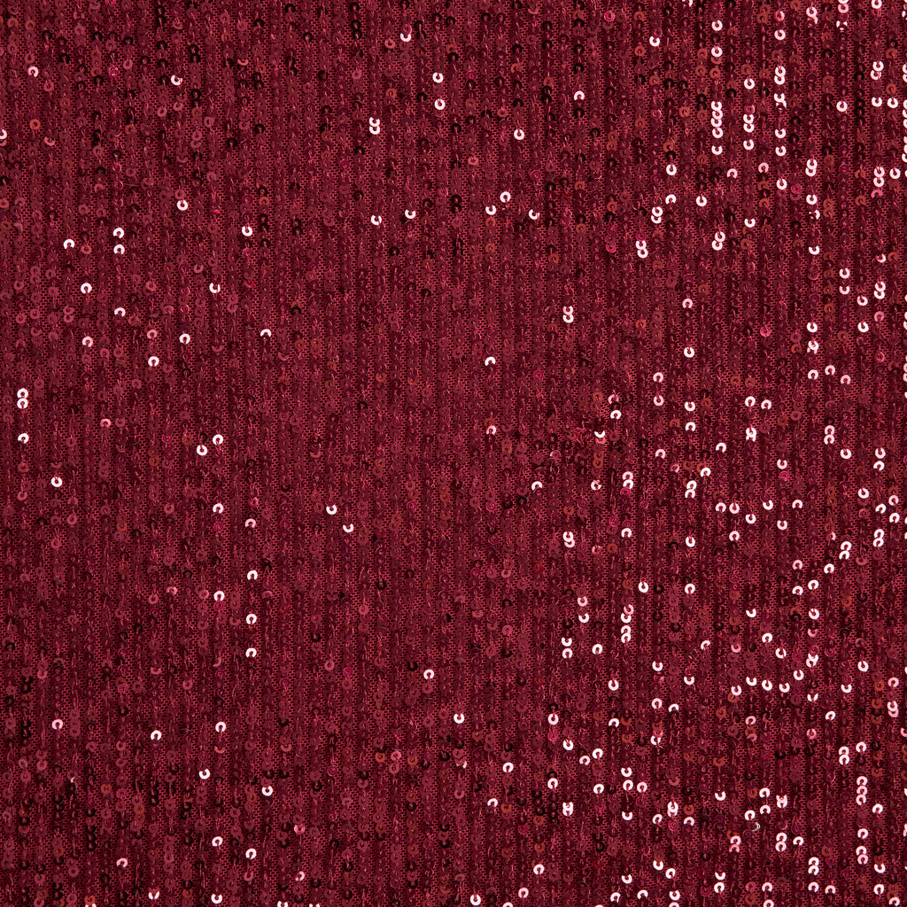 ARRESTING BURGUNDY | 25525 - ARIEL LINE SEQUIN STRETCH MESH - Zelouf Fabrics