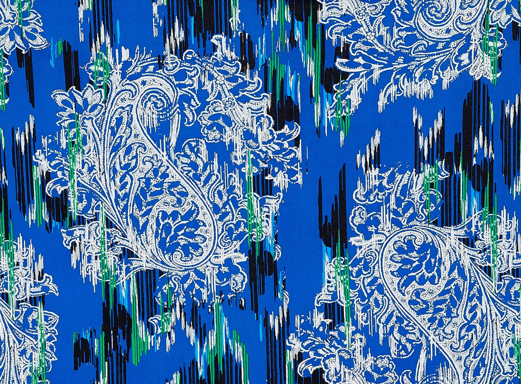 497 BLUE/GREEN | 50013-1181 - PAISLEY ON ITY - Zelouf Fabrics